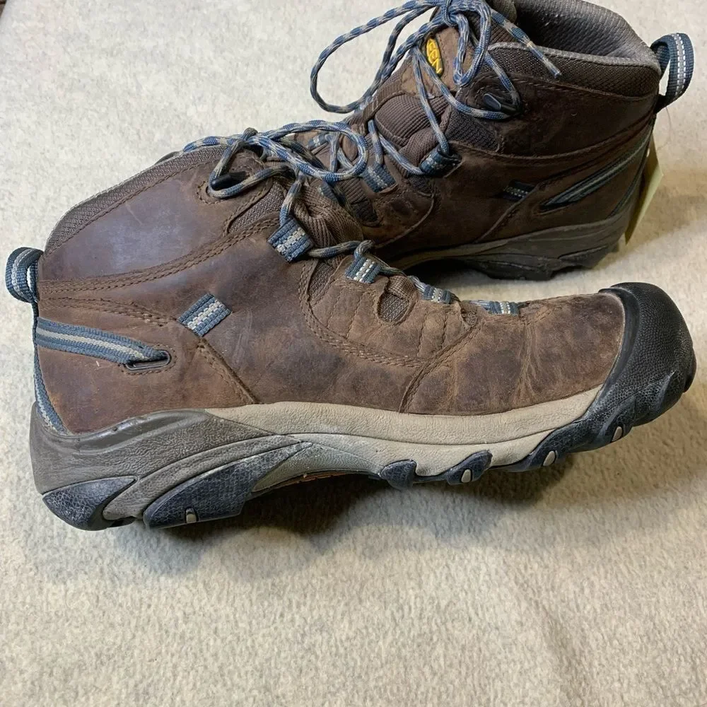 Keen Men's Brown and Black Steel Toe Boots